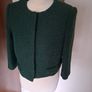 Hobbs Stunning New Unworn Bottle Green Boucle Blazer Jacked Size 12 Image 9