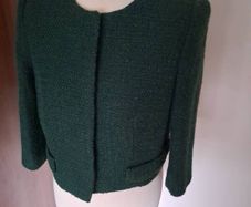 Hobbs Stunning New Unworn Bottle Green Boucle Blazer Jacked Size 12