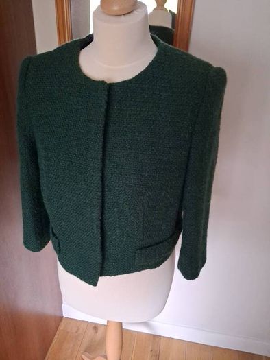 Hobbs Stunning New Unworn Bottle Green Boucle Blazer Jacked Size 12