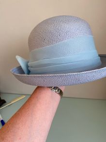 New Baby Blue Straw Hat