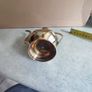 brass ewer, teapot, Indian brass pot engraved with flowers and foliage, vintage from the 1970s Image 5
