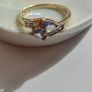 Vintage 9ct Gold Tanzanite & Diamond Ring (Size N) Birmingham Image 8