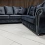 Olympia Grey Corner & 3+2+1 Plush Fabric Sofa Image 3