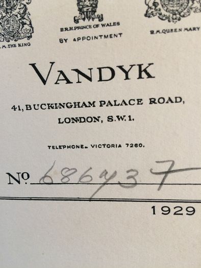 Price drop Rare Vandyke Signed photograph of woman