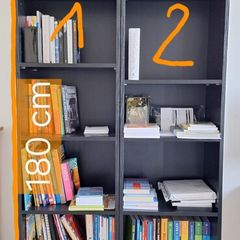 2 Tall Black Bookcases Very Good Condition