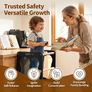 4-in-1 Toddler Standing Tower, Convertible Kids Kitchen Step Stool with Anti-Drop Safety Rail, Multi-Use Learning Helper Tower for Kitchen Counter, with Blackboard (Black & Natural) Image 2