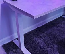 Flexispot E7 Pro White + Ikea Ekbacken Desktop Concrete Grey