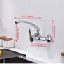 Ibergrif M16350 Wall Mounted Kitchen Mixer Tap Brass Chromed Image 2