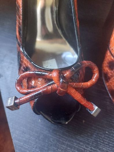 Karen Millen leather snakeskin print shoes (free post)