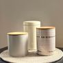 Set of 3 kitchen storage canisters with wooden lids Image 2
