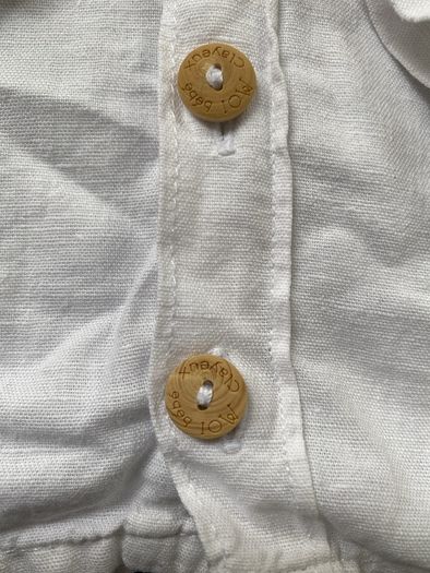 French Designer linen shirt Moi Bebe Clayeux 74 cm 6-9 months