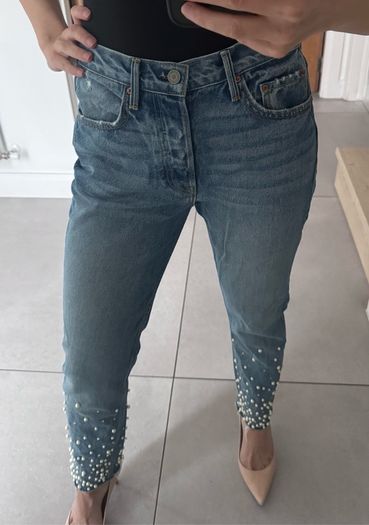 Grlfrnd Denim Jeans Pearls