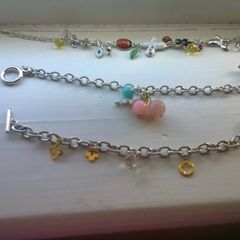 lots of dangling charm bracelet