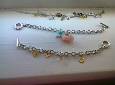lots of dangling charm bracelet