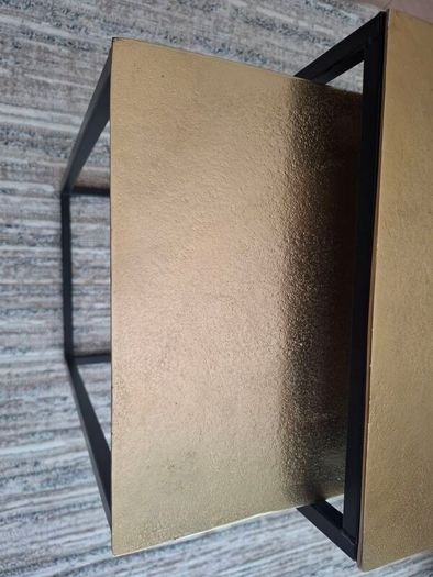 Brand new nest of Tables Brass with black legs