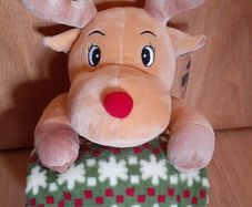Brand New Christmas Blanket with Rudolph Plush