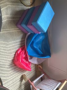 exercise equipment - yoga blocks, exercise balls and peanut ball
