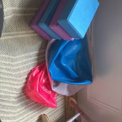 exercise equipment - yoga blocks, exercise balls and peanut ball