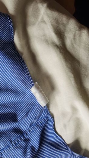 calvin klein slim fit size large 15.5 blue pin