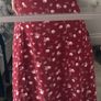 SHEIN Burgundy Floral Midi Dress Image 2