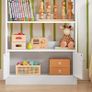 Children's  Bookshelf White Standing Shelf for Kids Room Toy Storage Shelf Image 4