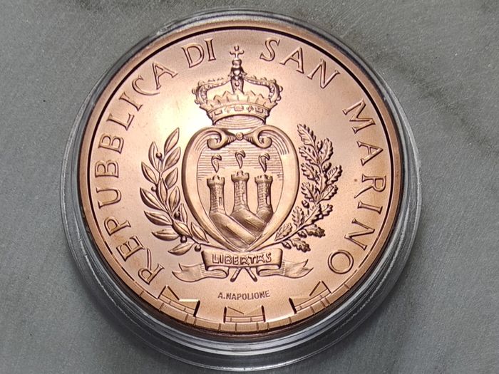 San Marino 5 Euro Copper Uncirculated Coin 2021 - Victory in freestyle wrestling in Tokyo