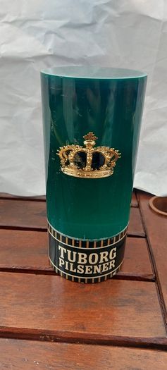 Tuborg pilsner font ,,sold as is ,see pictures for condition, used ,lovely advertising display item,,nice in any home bar or man cave pub restaurant ,