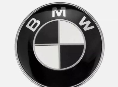 Replacement BMW Car Emblem Chrome Front Badge Logo 82mm/74mm 2 Pins For BMW Hood Bonnet Trunk 51148132375