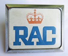 Vintage 1980s Jaguar Rac Car Grille Badge  Royal Automobile Club Emblem