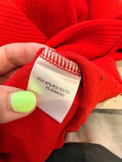 Rose + Olive Red Textured Knit Top - Size M