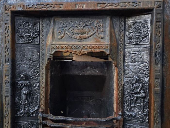 Antique Cast Iron Fireplace Surround