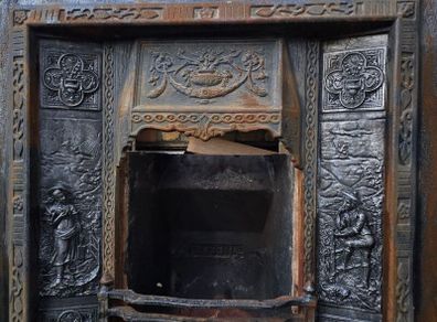 Antique Cast Iron Fireplace Surround