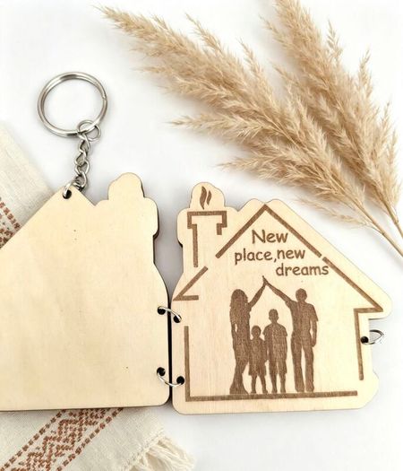 Personalised New Home Keyring, Housewarming Gift, New Home Gift
