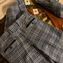 Mens Marc Darcy 3 Piece Suit  Blue & Tan Check Image 6