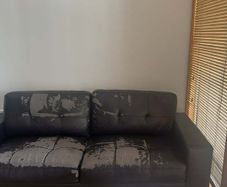2-seater faux leather sofa - free to collect