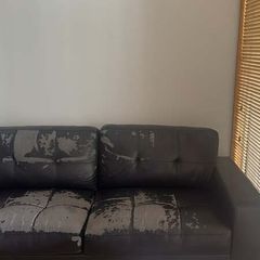 2-seater faux leather sofa - free to collect