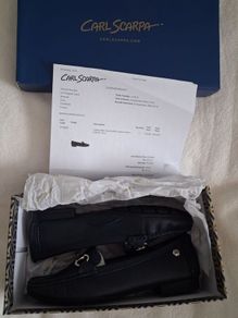 Carl Scarpa Beila Navy Leather Loafers Shoes - UK 6 EU39 BNWT RRP 149