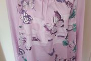 Bonita lilac butterfly print long sleeve blouse size  XL UK20/22 EU48/50 Postage included