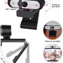 HD webcam 1080P with auto focus, computer camera 360  rotatable USB web camera with stereo noise canceling web cam with microphone for desktop PC Image 3