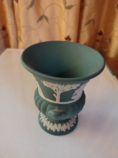 Vintage Wedgwood Miniature Green Grecian Urn
