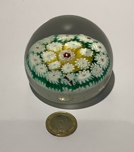Vintage Millefiori glass paperweight