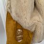 Vintage Unisex Tan Shearling Jacket Image 3