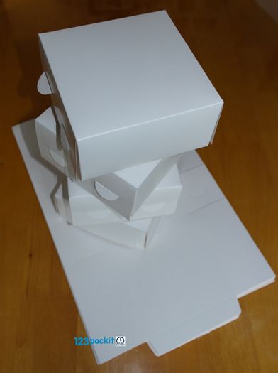 Lot of 10 Cake Boxes bakery birthday cup cake paper eco friendly SIZE 6x6x3 inches 15.5x15.5x7.5cm
