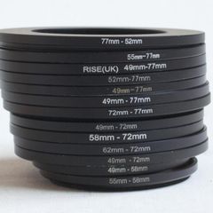 Camera Lens Step-Up Rings | Various Sizes 49/52/55/58/62/72/77 | used