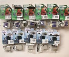 Lot of 11 X Epson T008 and T007 Colour and Black EMPTY Ink Cartridges