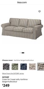 IKEA Ektorp 3 seater sofa covers x 2