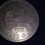 1955 Elizabeth II Half Crown. Image 2