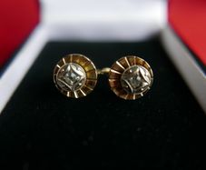 Vintage Rolled Gold Drop Earrings