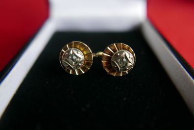 Vintage Rolled Gold Drop Earrings