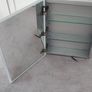 Led mirror cabinet 700x500mm single door demister with shaver and Bluetooth Image 5